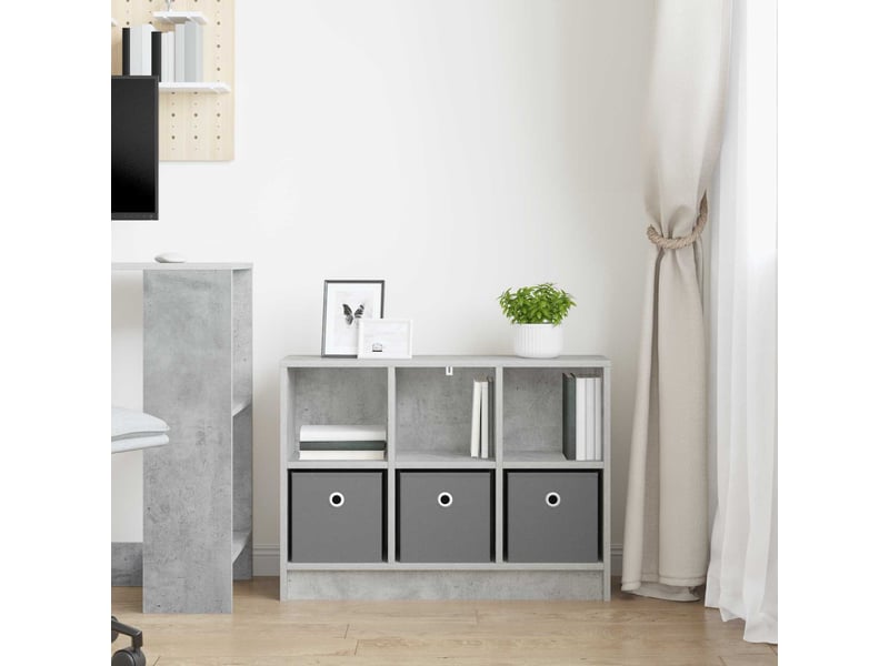  Buffet - bahut - meuble de rangement gris béton 73,5 x 22,5 x 53,5 cm  - Conforama D