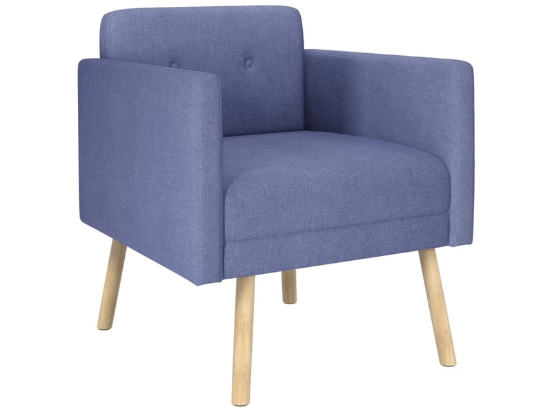 Vidaxl fauteuil d'appoint bleu denim tissu - Conforama A