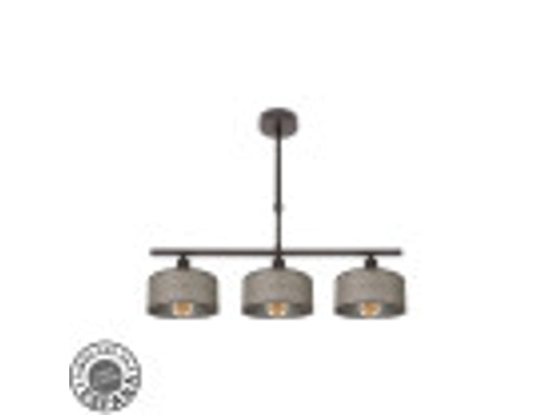 Lampe de plafond fabrilamp gilda marron 3 x e14 hauteur réglable 39-56 cm 55x14 cm 190353002 - Conforama B