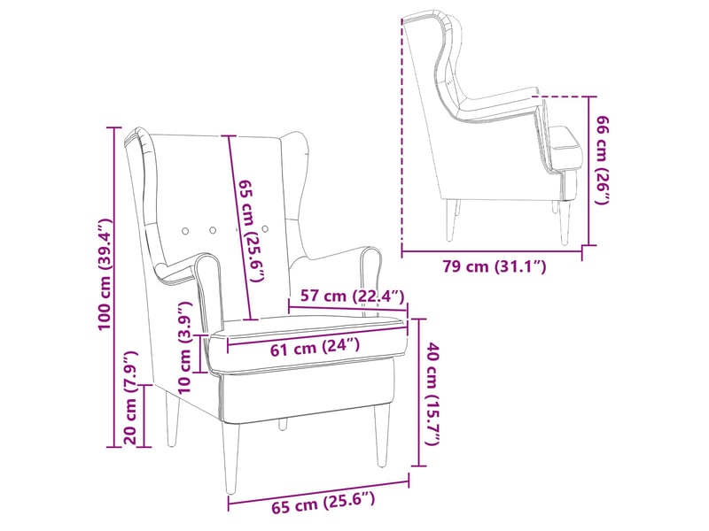 Vidaxl fauteuil vert foncé tissu - Conforama C