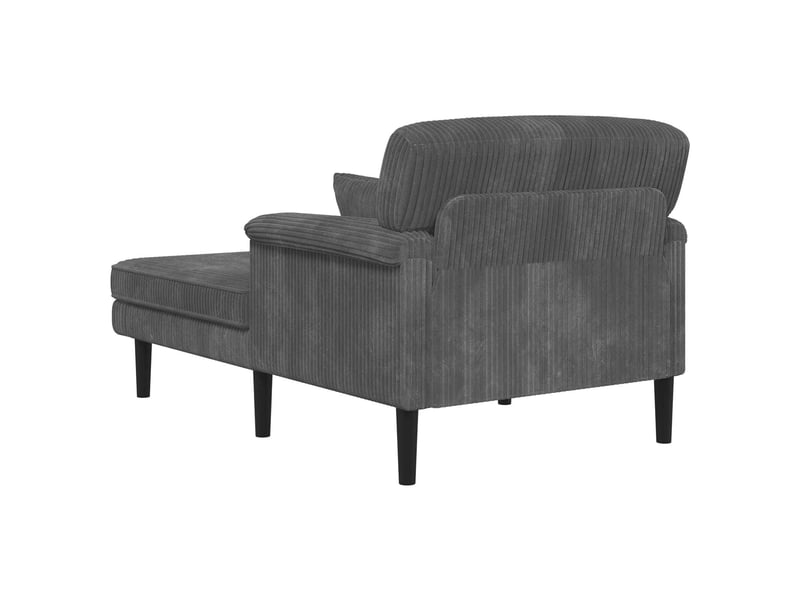  Vidaxl méridienne gris clair tissu en velours côtelé  - Conforama E