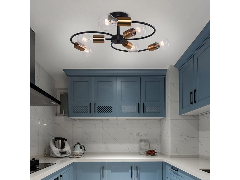  Plafonnier moderne, 6-lumières lampe plafond  - Conforama E