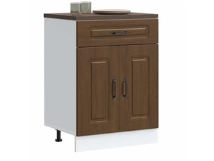 Meuble de rangement, armoire de cuisine kalmar chêne marron bois d'ingénierie shl6154
