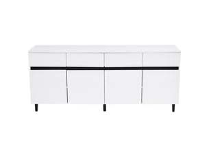 Buffet 2 porte(s) 4 tiroir(s) - 160 cm coloris blanc