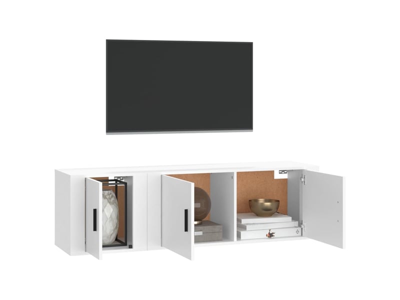  Ensemble de meubles tv 2 pcs blanc bois d'ingénierie shl94500  - Conforama C