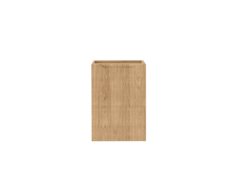  Meuble avec panier à linge suspendu novo effet chêne hikora 40 cm  - Conforama E