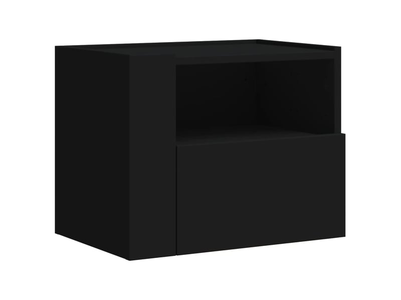  Lot de 2 tables de chevet - cabinet de chevet - table de nuit murales noir 45x30x35 cm  - Conforama C