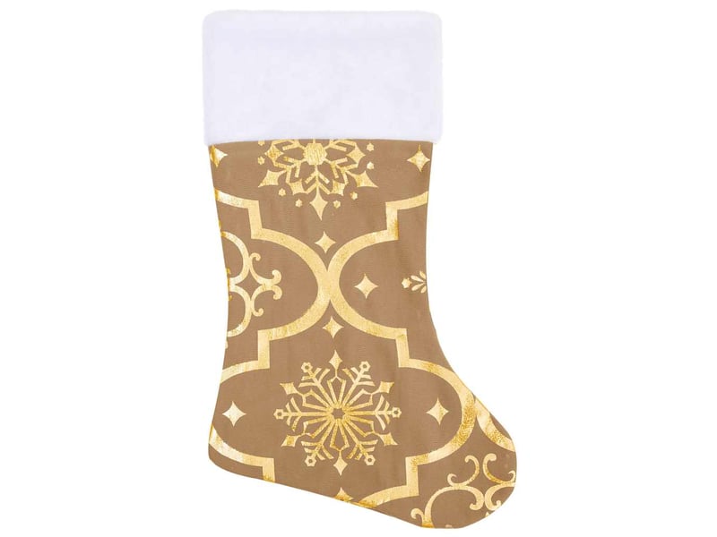  Jupe de sapin de noël de luxe avec chaussette jaune 150cm tissu  - Conforama D