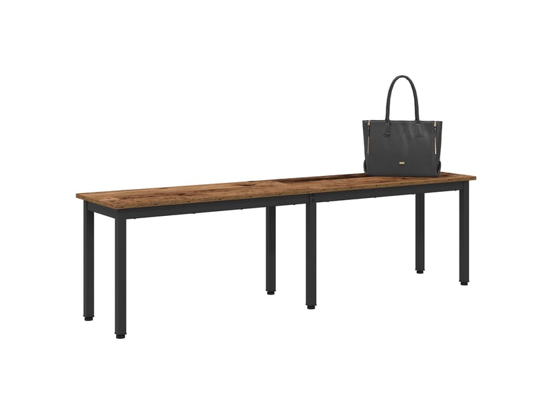  Banc d'entrée, banc d'intérieur bois ancien 160x35x45 cm bois d'ingénierie  - Conforama C