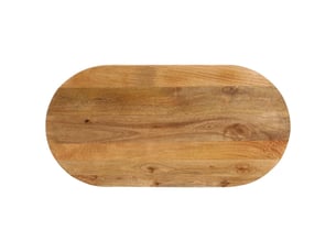Dessus de table, plateau de table 100x40x2,5 cm ovale bois massif de manguier cf33090
