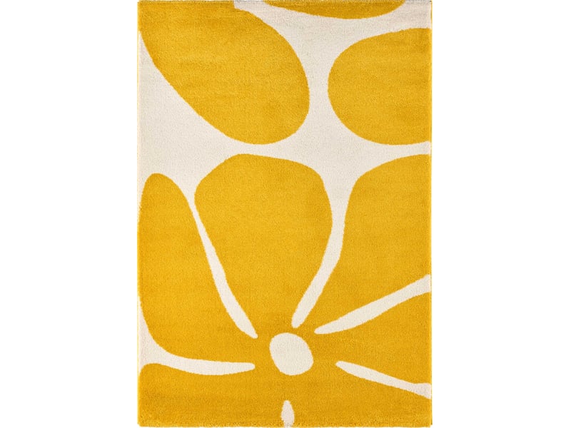 Tapis style vintage année 70 - groovy - jaune  - Conforama A