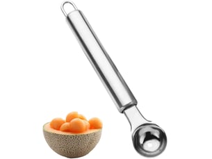 Cuillère à melon, cuillère à glace, cuillère à boules, cuillère à melon inox, cuillère de boule de fruits de cuisine, 18 x 3.1 cm cuillère parisienne