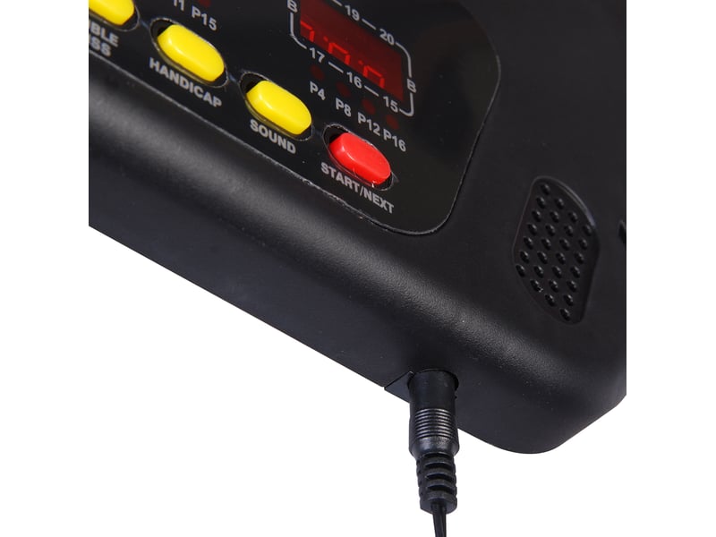  Cible de fléchettes électronique 44 x 51,5 x 3,2 cm noire abs, 27 jeux pour jusqu'à 16 joueurs avec score automatique  - Conforama D