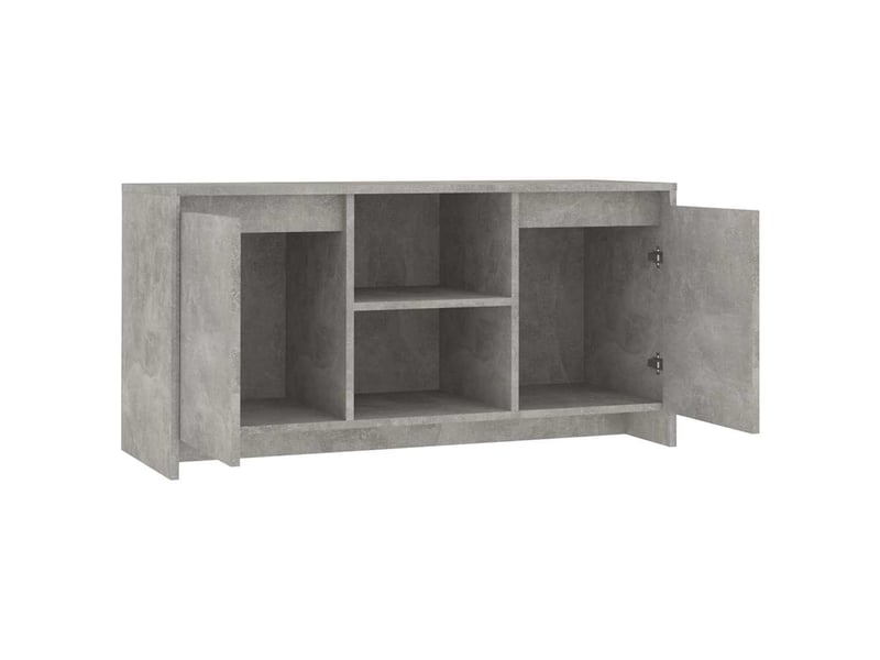  Meuble tv - banc tv - meuble de rangement gris béton 102x37,5x52,5 cm bois d'ingénierie  - Conforama E