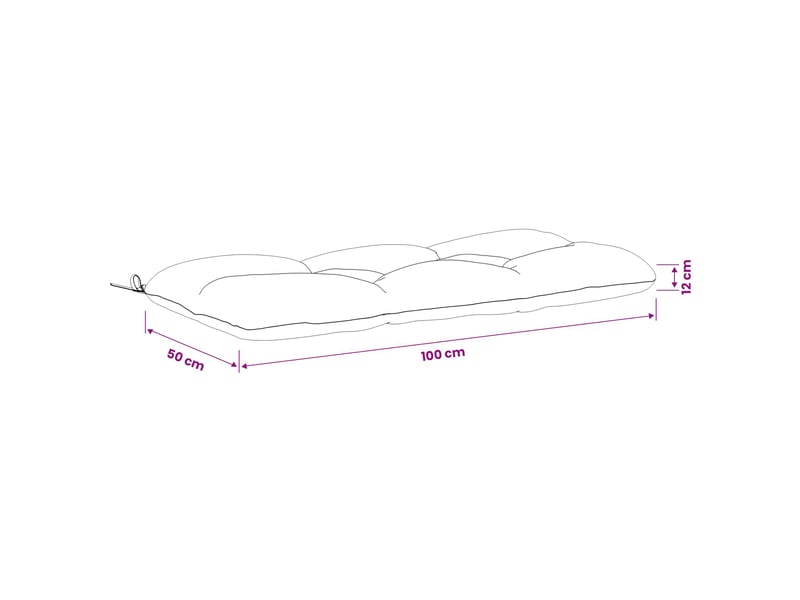  Lot de 2 coussins de banc, coussins d'assise vianen 100 % polyester blanc cf57637  - Conforama E