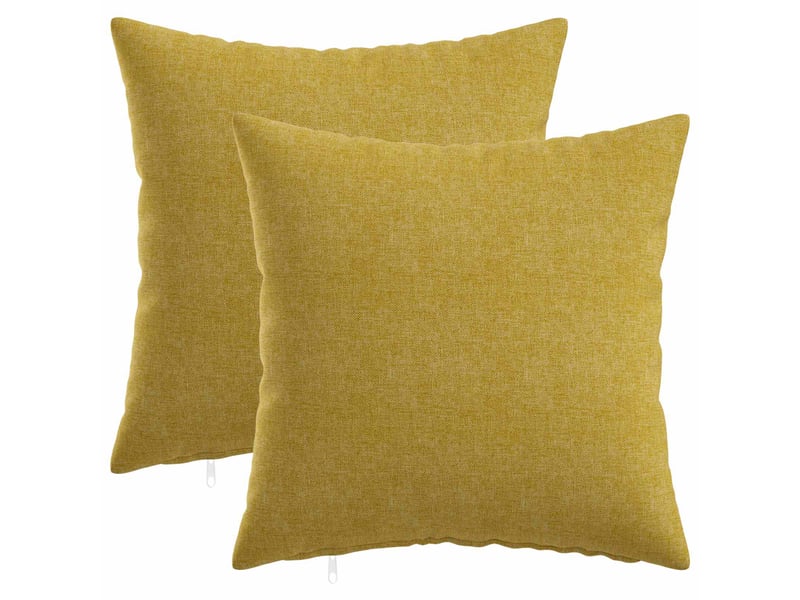  Lot de 2 coussins avec oreiller, coussins décoratifs heerlen vert clair tissu cf50348  - Conforama B