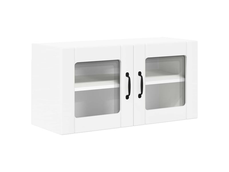  Meuble mural de cuisine, cabinet en verre mural blanc 80x31x40cm shl5733  - Conforama A