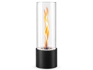Zmh cheminée éthanol de table portable 16x40.5cm pour intérieur et extérieur