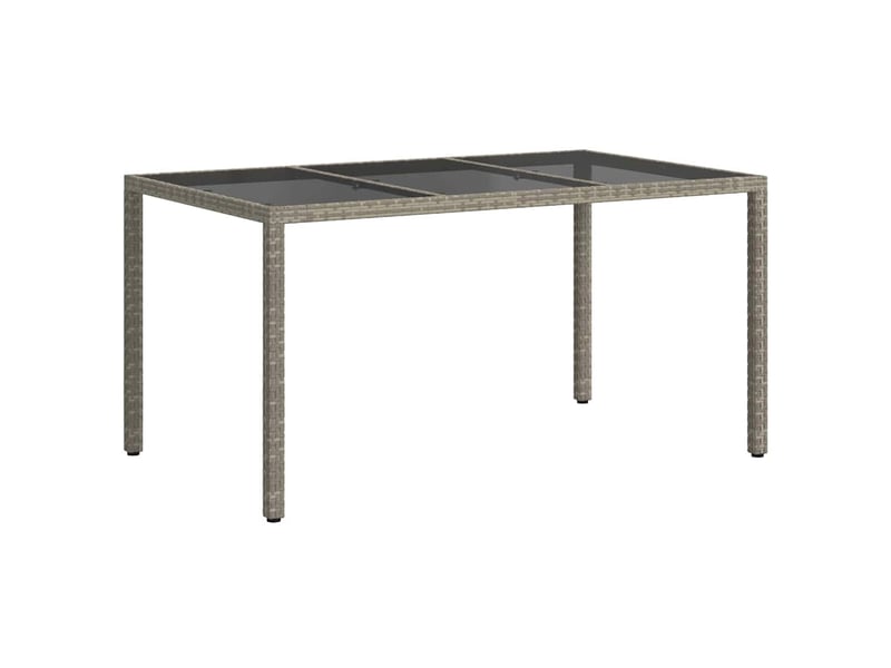  Vidaxl table de jardin gris 150 x 90 x 75 cm polyrotin  - Conforama E