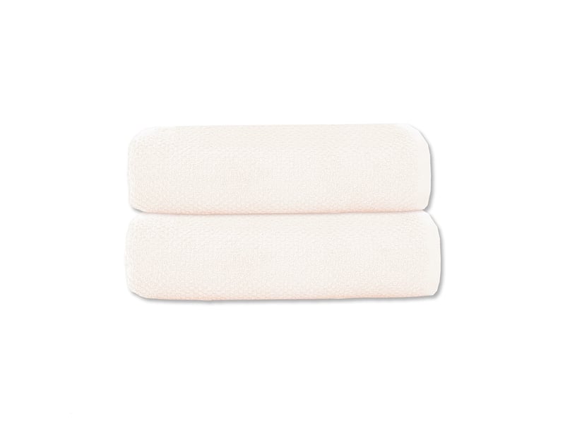  Lot 2 serviettes de toilette 50x90 coton éponge  - Conforama A