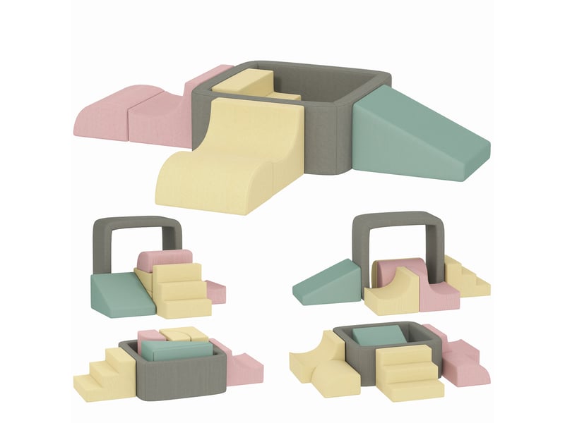 7 blocs de construction en mousse xxl revêtement tissu déhoussable ...