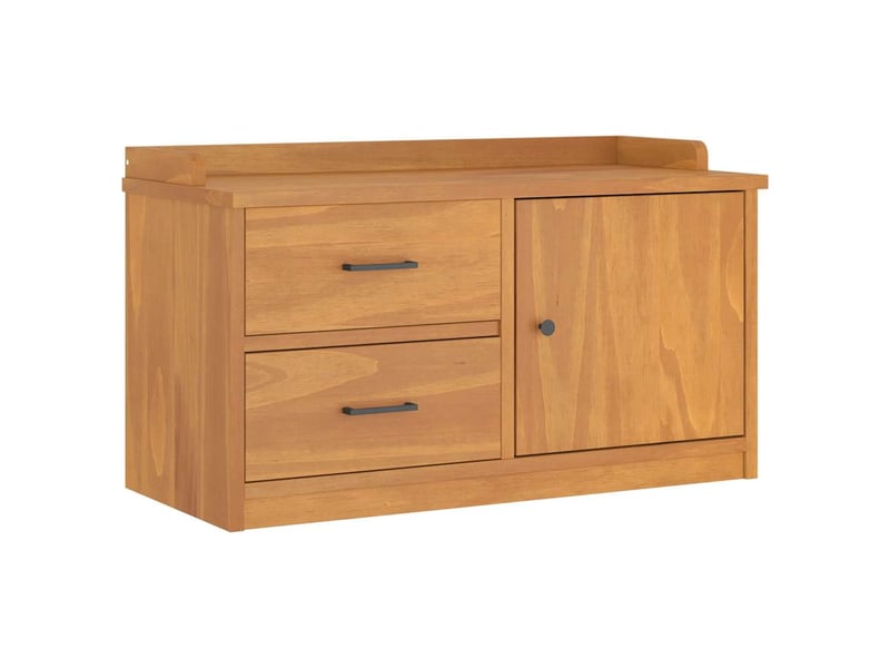  Banc de couloir, banc de rangement sandnes 87x40x50 cm bois de pin massif shl53919  - Conforama A