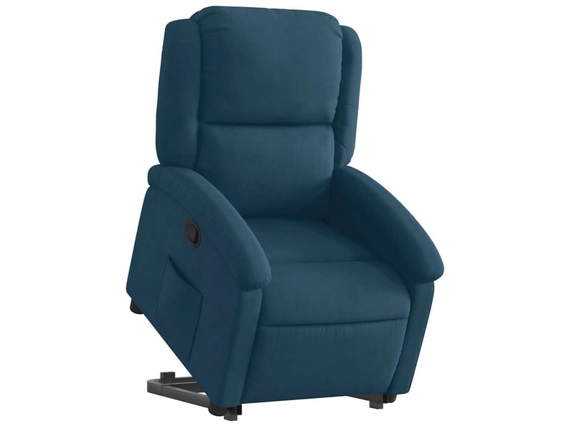  Fauteuil inclinable salon, fauteuil relax bleu velours shl37392  - Conforama C