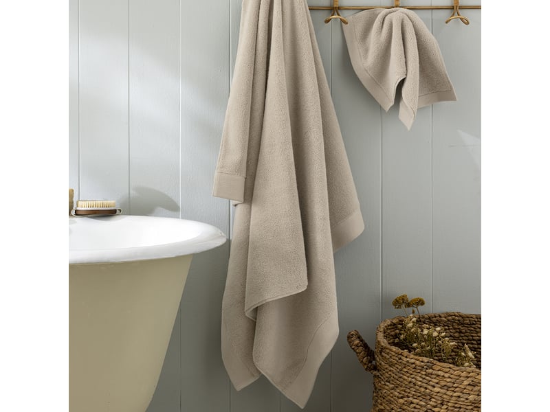  Drap de bain softy 100 x 150 cm éponge zero twist 100% coton peigné 600 gm² naturel CP-DDBAINSOFTY-NATUREL - Conforama B