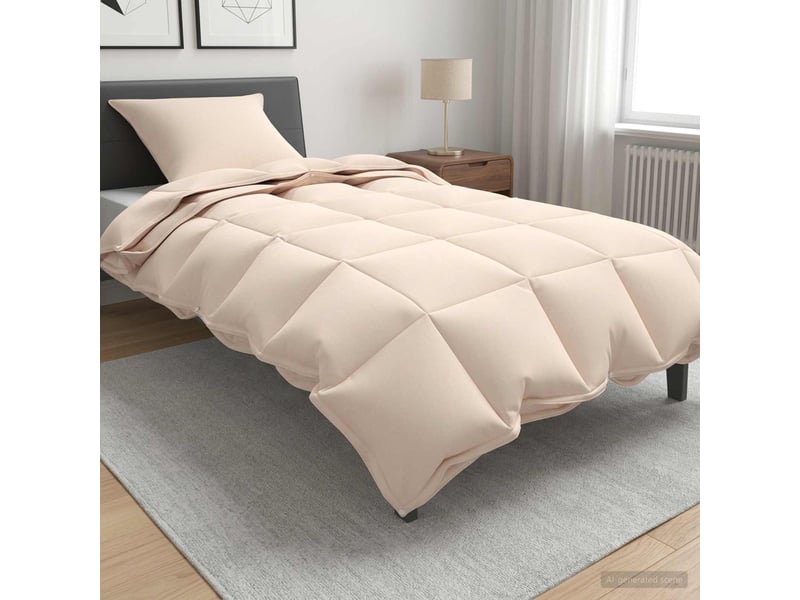  Couette - duvet 140 x 220 cm toutes saisons fibre de kapok beige  - Conforama B