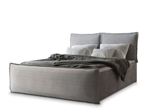 Lit avec rangement 160x200 cm <strong>MASSENO</strong>  <strong></strong> coloris gris