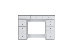 Coiffeuse 13 tiroir(s) avec 0 tabouret(s) inclu(s)  <strong>CALICOSY</strong> <strong></strong>  coloris blanc