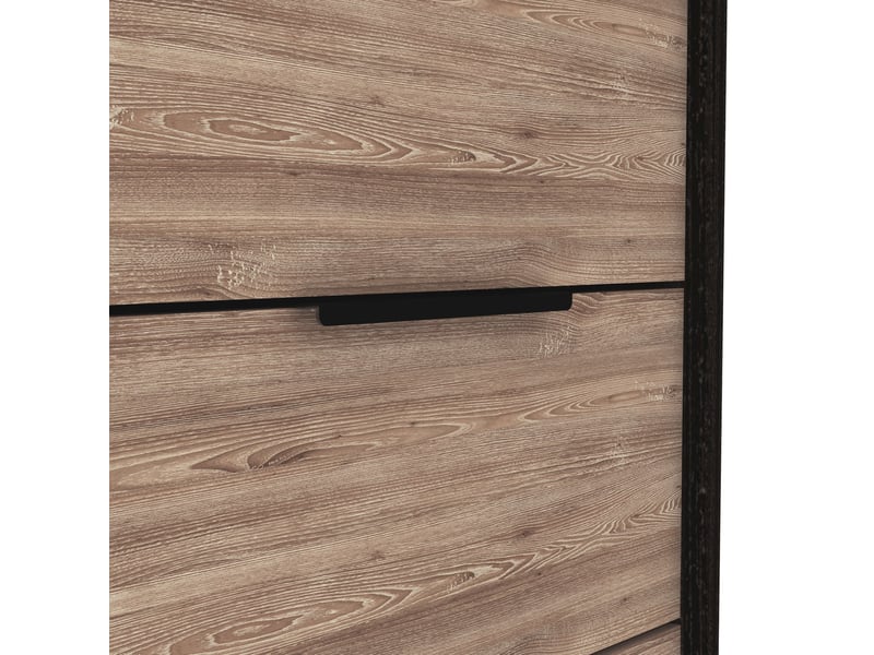  Commode kaia de 107 cm avec 4 tiroirs, wengé et chêne miel  - Conforama C