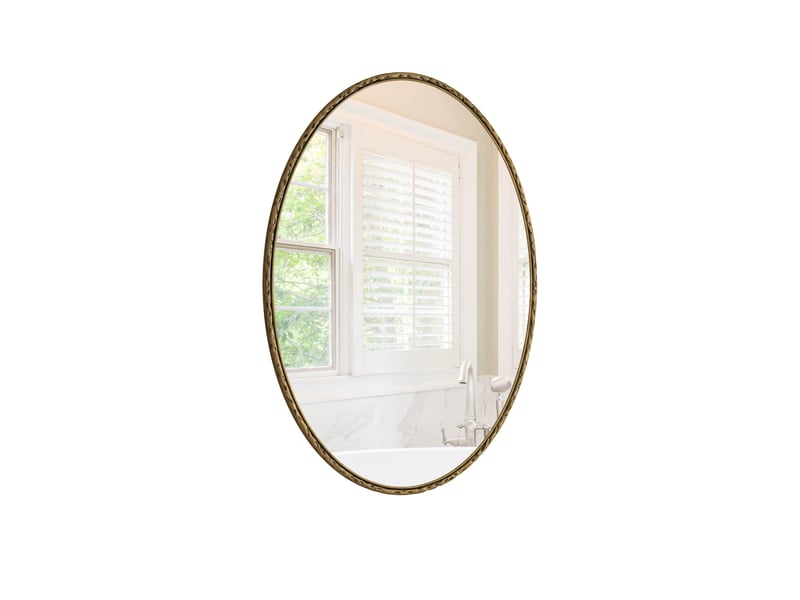  Miroir ovale doré effet antique, 65 x 100 cm, mural  - Conforama A