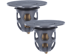 Bouchon de vidange universel pour lavabo de salle de bain, lot de 2, gris foncé (convient aux trous de 34 à 40 mm)