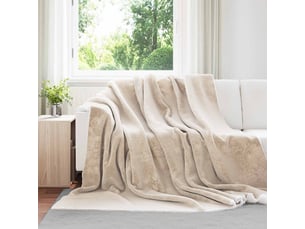 Plaid canapé beige 220x240 cm 2.67 kg polaire