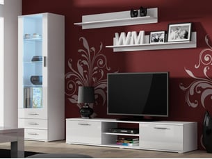Meuble tv coloris blanc 20 cm <strong></strong>  <strong></strong>