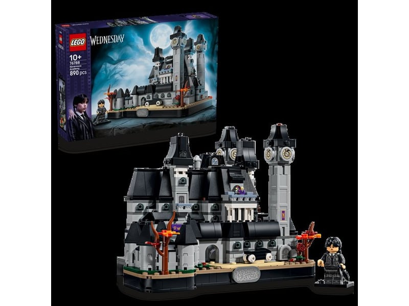  Lego mercredi 76788 nevermore académie gothique set de construction avec micro-figurines 76788 - Conforama A