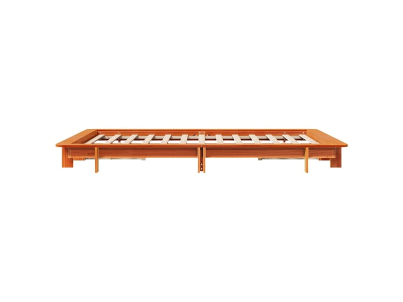  Lit double- lit adulte -  cadre de lit sans matelas  marron 120x190cm bois pin massif  - Conforama D