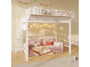 Lit mezzanine 140x200 cm <strong>HAUSS SPOLE</strong>  <strong></strong> coloris blanc