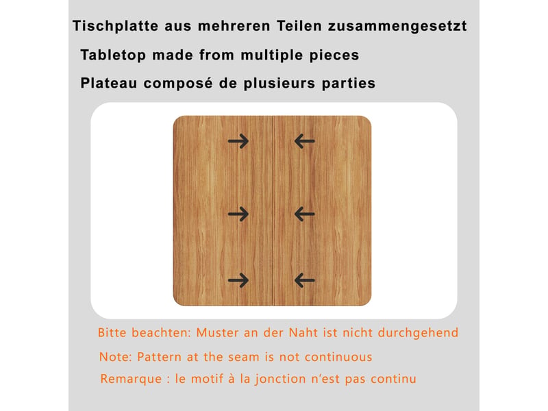  Table de cuisine 80 x 80 cm rangement intégré bandes en relief verticales aspect bois brun foncé style moderne  - Conforama E