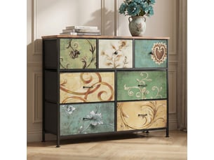 Commode 7 tiroir(s)    <strong>BURSDANY</strong> <strong></strong> coloris multicolore largeur 100 cm