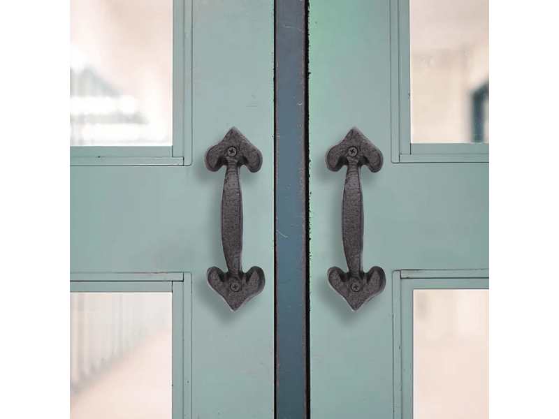 Poignée de porte en fonte ancienne, 2 pièces, poignée de porte coulissante, poignée de porte rétro  - Conforama E