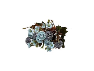 Bouquet de plantes artificielles en pot, œillets artificiels élégants en tissu, décoration pour salonbleu