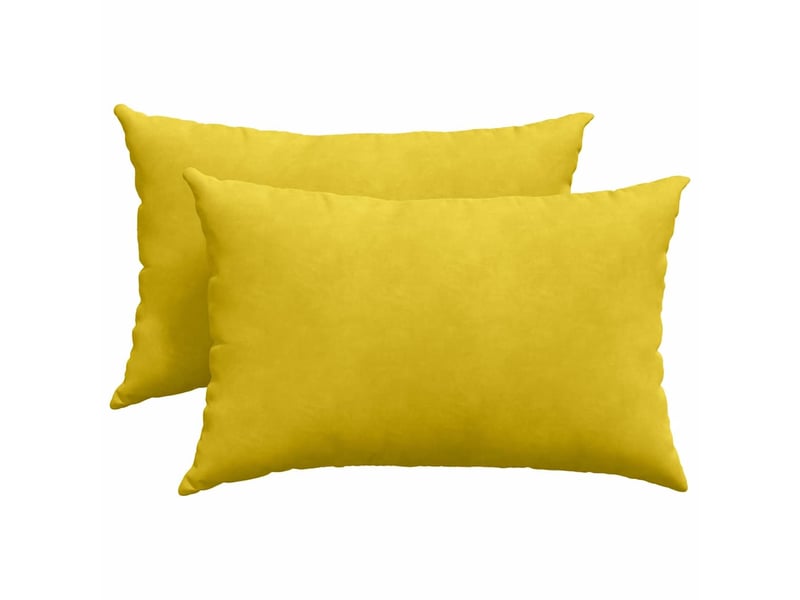  Lot de 2 coussins de canapé, coussins décoratifs jaune 60 x 40 cm cf59107  - Conforama A