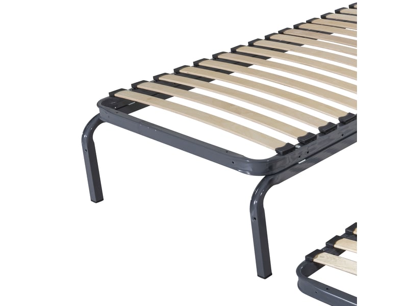  Sommier à lattes gigogne 2x90x190 cm gris foncé - gigna  - Conforama E