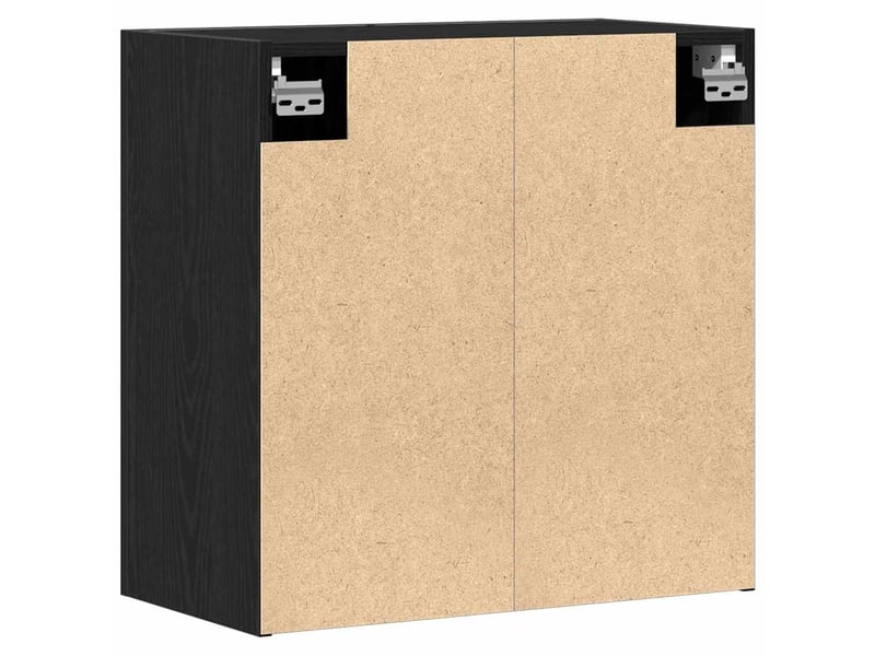 Meuble mural, rangement salon 60 x 31 x 70 cm bois d'ingénierie chêne noir shl3845  - Conforama E
