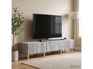 Meuble tv coloris gris 147 cm <strong></strong>  <strong></strong>