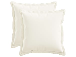 Lot de 2 coussins avec oreiller, coussins décoratifs houten blanc lin synthétique cf51126