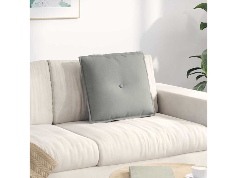  Coussin de dos, coussin de dossier gris clair 50 x 45 cm tissu en microfibre cf54673  - Conforama B