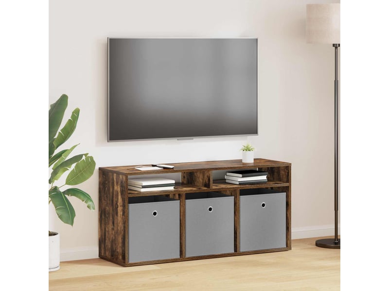  Armoire de rangement bureau avec tiroir chêne fumé 102x32x48,5 cm  - Conforama B